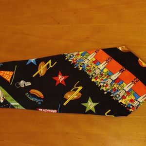 Football Field Goal Kicker Silk Tie ‘92 Nicole Miller Referrees Sabrett Hot Dogs